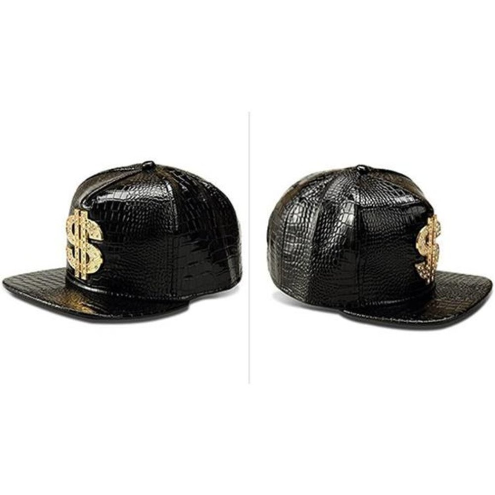 Hip Hop Hat, Dollar Flat-Brimmed Hat, Rock Cap, Men Luxury Hat - Picture 2 of 4